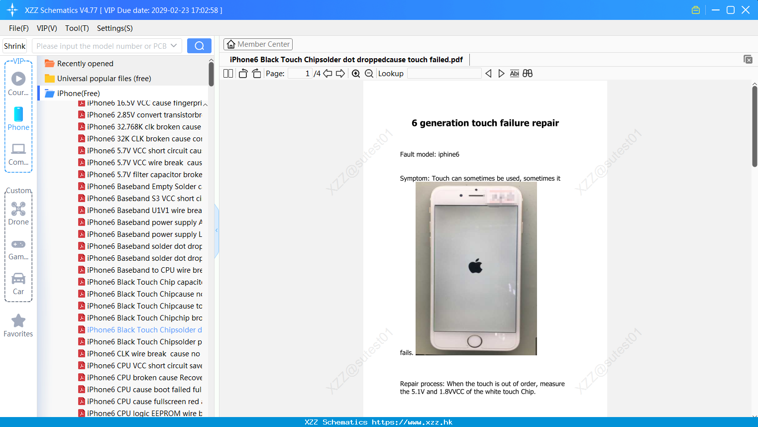 IPhone6 Black Touch Chipsolder Dot Droppedcause Touch Failed
